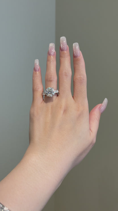 The Rosé Ring, 5 Carat, Round, Brilliant