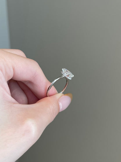 The Melody Ring, 2.8 Carat, Oval, Crushed Ice